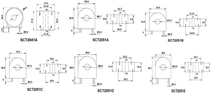  PCB Mounted Series Current Transformer 5